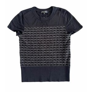 rag & bone Black Short Sleeve Viscose Tee XS